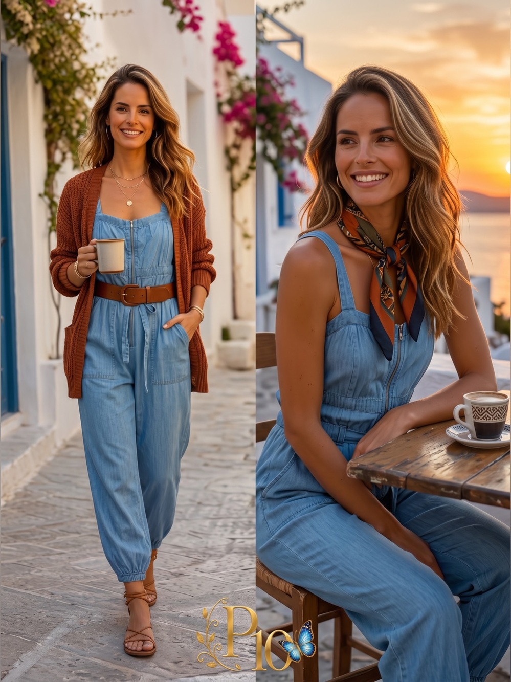 Light Blue Soft Chambray Cotton Jumpsuit 
Zip Front Medium Fall Ready!
